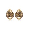 Thumbnail Image 2 of Le Vian Pear-Shaped Chocolate Quartz Earrings 1/2 ct tw Diamonds 14K Honey Gold