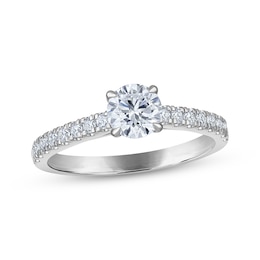 KAY Signature Collection Round-Cut Diamond Engagement Ring 1 ct tw 14K White Gold