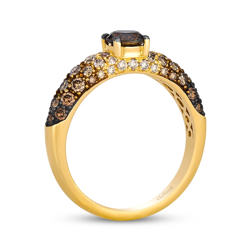 Main Image 3 of Le Vian Desert Diamonds Chocolate Ombré Domed Ring 1-1/4 ct tw 14K Honey Gold