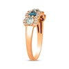 Thumbnail Image 2 of Le Vian Montana Sapphire Ombré Scalloped Ring 1/5 ct tw Diamonds 14K Strawberry Gold