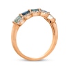 Thumbnail Image 3 of Le Vian Montana Sapphire Ombré Scalloped Ring 1/5 ct tw Diamonds 14K Strawberry Gold