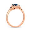 Thumbnail Image 3 of Le Vian Oval-Cut Blue Topaz Halo Ring 1/5 ct tw 14K Strawberry Gold