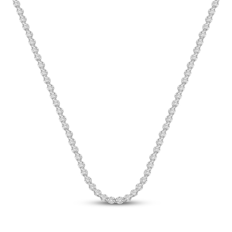 Main Image 1 of KAY Lab-Grown Diamonds Tennis Necklace 2 ct tw Sterling Silver 22"