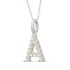 Thumbnail Image 2 of Cultured Pearl Letter A Necklace Sterling Silver 18"