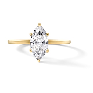 Now + Forever Lab-Grown Diamonds Marquise-Cut Solitaire Engagement Ring 1 ct tw 14K Yellow Gold (F/SI2)