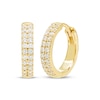 Thumbnail Image 1 of STUDIO BY KAY Lab-Grown Diamond Hoop Earrings 3/8 ct tw 24K Yellow Gold Vermeil Sterling Silver