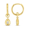 Thumbnail Image 3 of STUDIO BY KAY Lab-Grown Diamond Pear-Shaped Solitaire Hoop Drop Earrings 1/5 ct tw 24K Yellow Gold Vermeil Sterling Silver