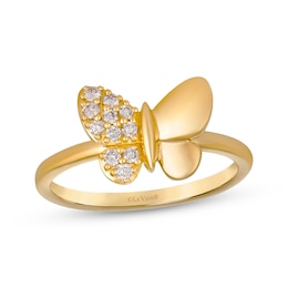 Le Vian Diamond Butterfly Ring 1/6 ct tw 14K Honey Gold