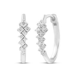 JOUJE Collection Lab-Grown Diamond Scatter Hoop Earrings 1/2 ct tw 10K White Gold