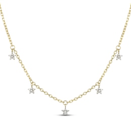 STUDIO BY KAY Lab-Grown Diamond Necklace 1/10 ct tw 24K Yellow Gold Vermeil Sterling Silver 18"
