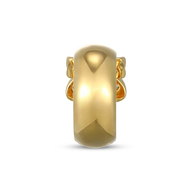 Main Image 4 of STUDIO BY KAY Lab-Grown Diamond Bow Rondelle Charm 1/15 ct tw 24K Yellow Gold Vermeil Sterling Silver