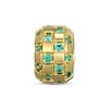 Thumbnail Image 1 of STUDIO BY KAY Lab-Created Emerald Rondelle Charm 24K Yellow Gold Vermeil Sterling Silver