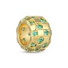 Thumbnail Image 2 of STUDIO BY KAY Lab-Created Emerald Rondelle Charm 24K Yellow Gold Vermeil Sterling Silver