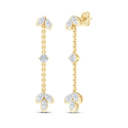 Monique Lhuillier Bliss Certified Lab-Grown Diamond Marquise & Round-Cut Drop Earrings 1 ct tw 24K Yellow Gold Vermeil Sterling Silver