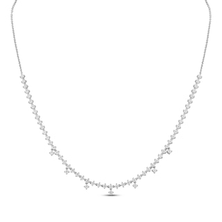 Neil Lane Artistry Round-Cut Lab-Grown Diamond Statement Necklace 2-1/2 ct tw 14K White Gold 18"