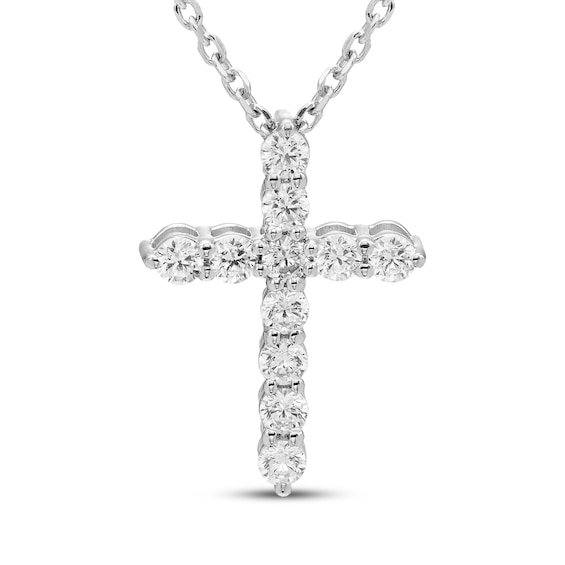 Kay Signature Collection Diamond Cross Necklace 3/8 ct tw 10K White Gold 18"
