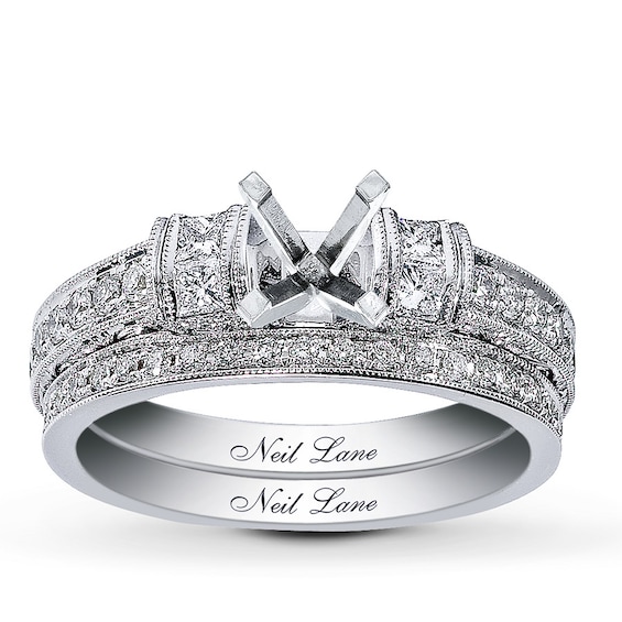 Neil Lane Bridal Setting 3/4 ct tw Diamonds 14K White Gold