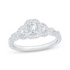 Thumbnail Image 1 of Now + Forever Emerald-Cut Diamond Halo Engagement Ring 7/8 ct tw 14K White Gold