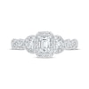 Thumbnail Image 3 of Now + Forever Emerald-Cut Diamond Halo Engagement Ring 7/8 ct tw 14K White Gold