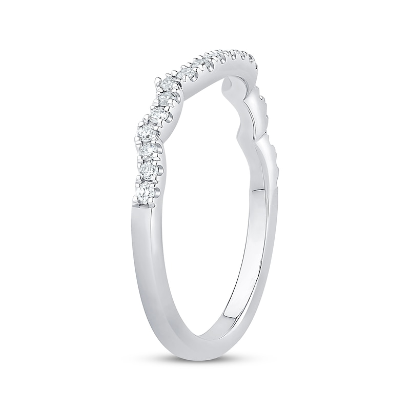Main Image 2 of Now + Forever Diamond Contour Wedding Band 1/5 ct tw 14K White Gold