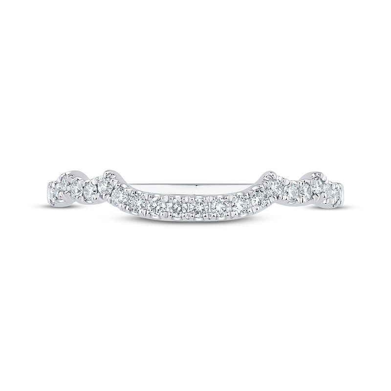 Main Image 3 of Now + Forever Diamond Contour Wedding Band 1/5 ct tw 14K White Gold