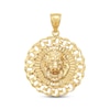 Thumbnail Image 0 of Men's Diamond-Cut Lion Head Chain Link Medallion Charm 10K Yellow Gold
