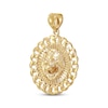 Thumbnail Image 2 of Men's Diamond-Cut Lion Head Chain Link Medallion Charm 10K Yellow Gold