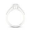 Thumbnail Image 4 of Now + Forever Multi-Diamond Center Octagon Frame Engagement Ring 1/2 ct tw 10K White Gold