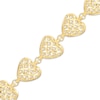 Thumbnail Image 1 of Italian Brilliance Heart Link Bracelet 14K Yellow Gold 7.5"