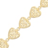 Thumbnail Image 2 of Italian Brilliance Heart Link Bracelet 14K Yellow Gold 7.5&quot;