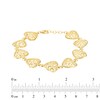 Thumbnail Image 4 of Italian Brilliance Heart Link Bracelet 14K Yellow Gold 7.5&quot;
