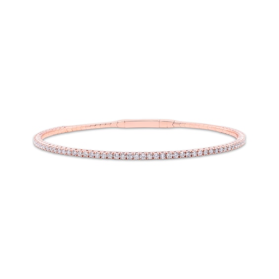 Diamond Flex Bangle Bracelet 1-1/4 ct tw 10K Rose Gold