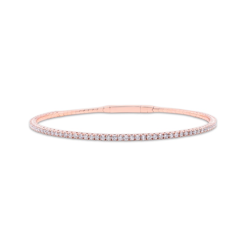 Main Image 1 of Diamond Flex Bangle Bracelet 1-1/4 ct tw 10K Rose Gold