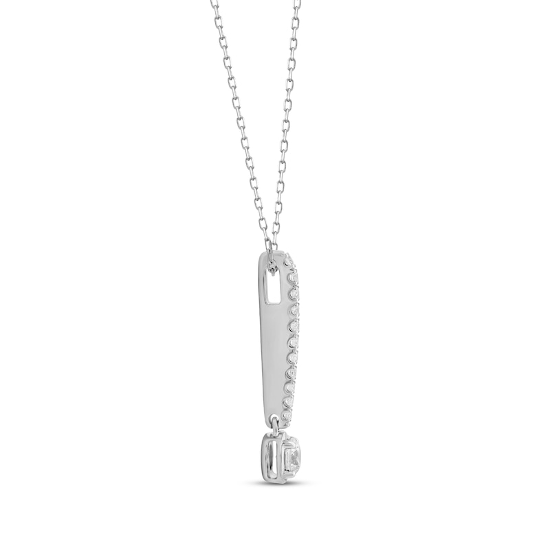Main Image 2 of KAY Lab-Grown Diamonds Drop Necklace 1/2 ct tw 14K White Gold 18"