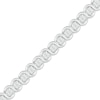 Thumbnail Image 1 of Diamond Swirl Link Tennis Bracelet 1/6 ct tw Sterling Silver 7.25"