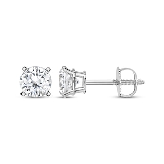 Mens 3 Carat Solitaire Lab Grown Diamond Stud Earring in White Gold – ASSAY