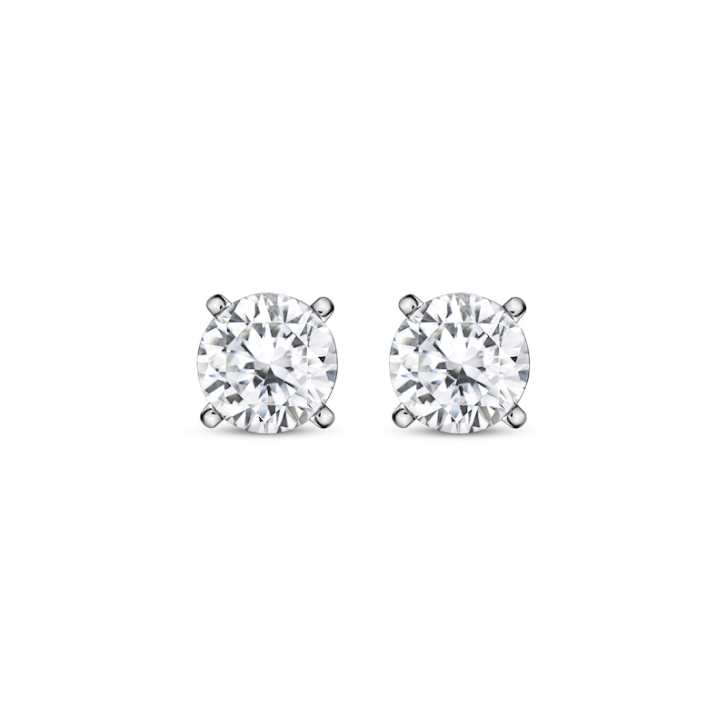 Main Image 2 of KAY Lab-Grown Diamonds Round-cut Solitaire Stud Earrings 1-1/2 ct tw 14K White Gold (I/SI2)