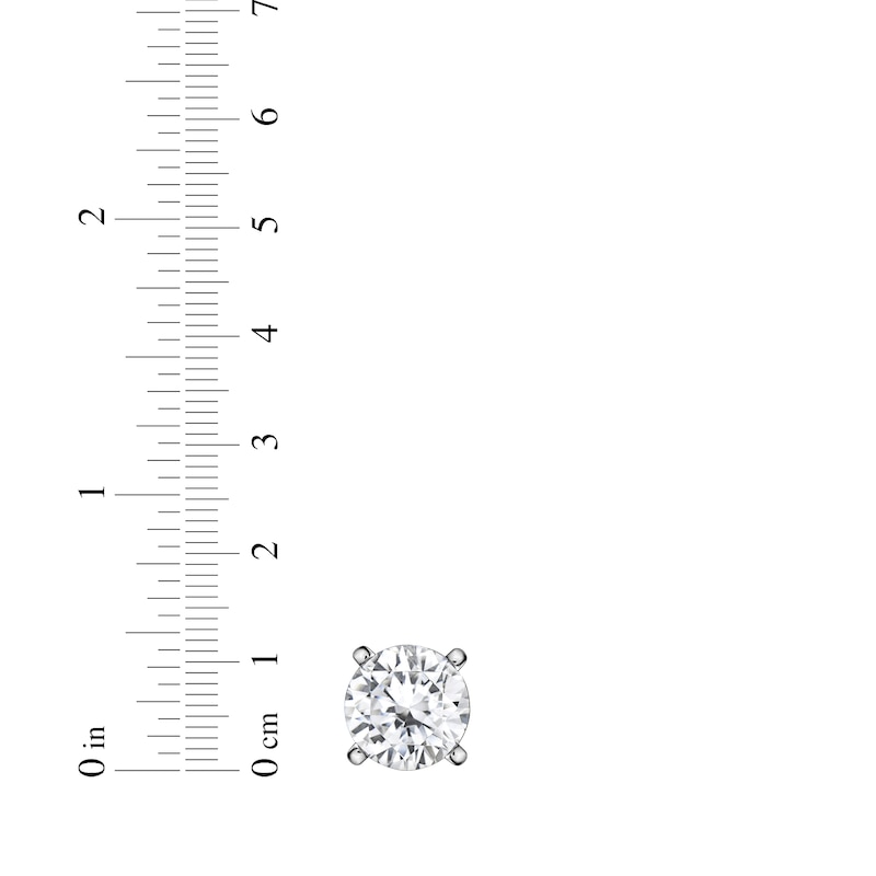 Main Image 4 of KAY Lab-Grown Diamonds Round-cut Solitaire Stud Earrings 1-1/2 ct tw 14K White Gold (I/SI2)