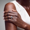 Thumbnail Image 4 of Neil Lane Pear-Shaped London Blue Topaz, Diamond & Cultured Akoya Pearl Engagement Ring 1/5 ct tw 14K White Gold