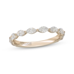 Neil Lane Artistry Marquise-Cut Lab-Grown Diamond Anniversary Band 3/4 ct tw 14K Yellow Gold