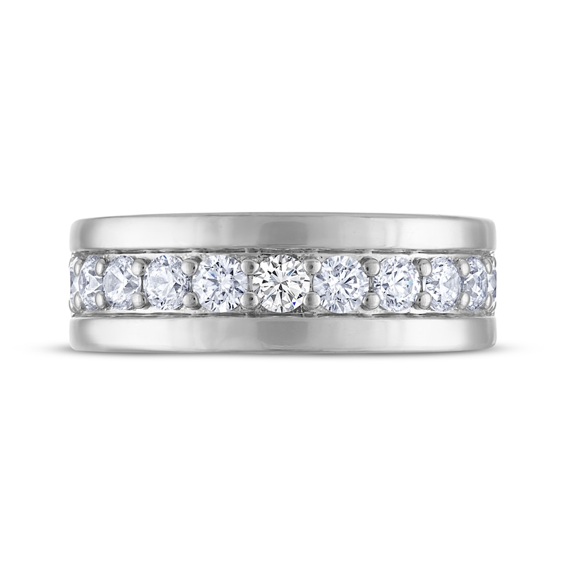 Main Image 3 of Men's THE LEO Diamond Wedding Band 1-1/2 ct tw 14K White Gold