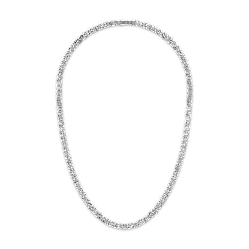Main Image 1 of Men's Diamond Necklace 2-1/6 ct tw Sterling Silver 20.25&quot;