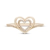 Thumbnail Image 2 of Diamond Double Heart Ring 1/10 ct tw 10K Yellow Gold