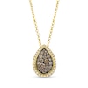 Thumbnail Image 1 of Le Vian Chocolate Chip Diamond Teardrop Necklace 7/8 ct tw 14K Honey Gold 19&quot;