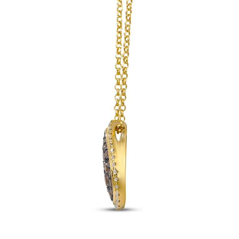 Main Image 2 of Le Vian Chocolate Chip Diamond Teardrop Necklace 7/8 ct tw 14K Honey Gold 19&quot;