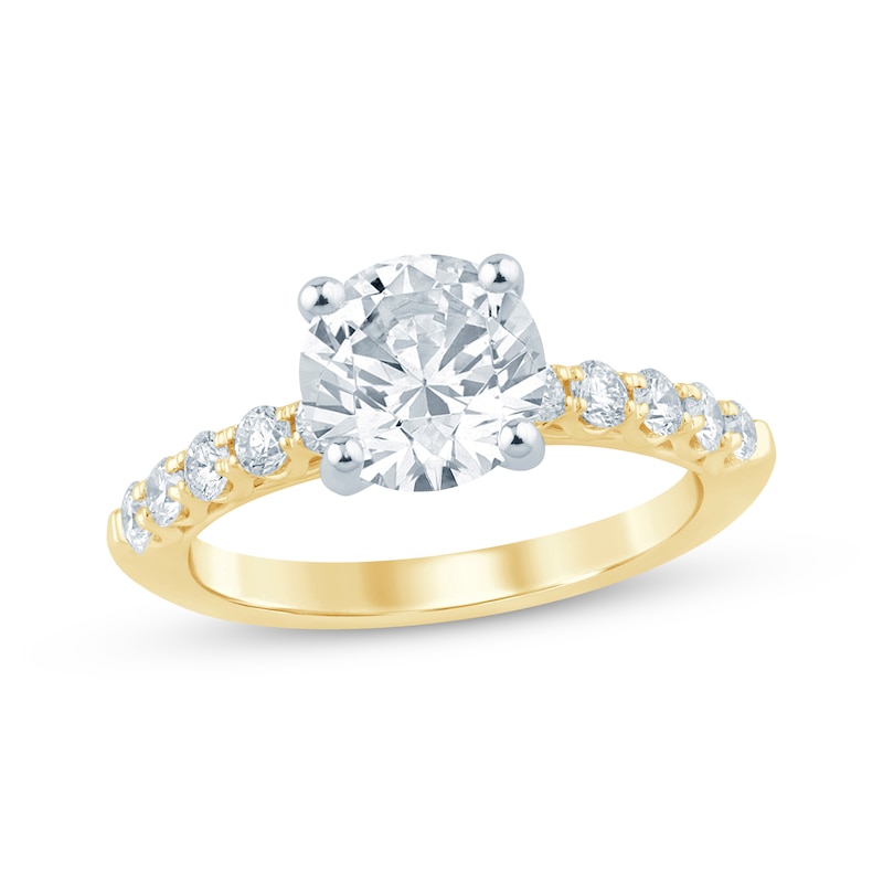 Main Image 1 of Now + Forever Lab-Grown Diamonds Round-Cut Engagement Ring 2-1/2 ct tw 14K Yellow Gold