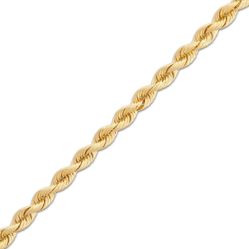Main Image 2 of Silk Rope Chain 4.5mm Solid 10K Yellow Gold 22&quot;