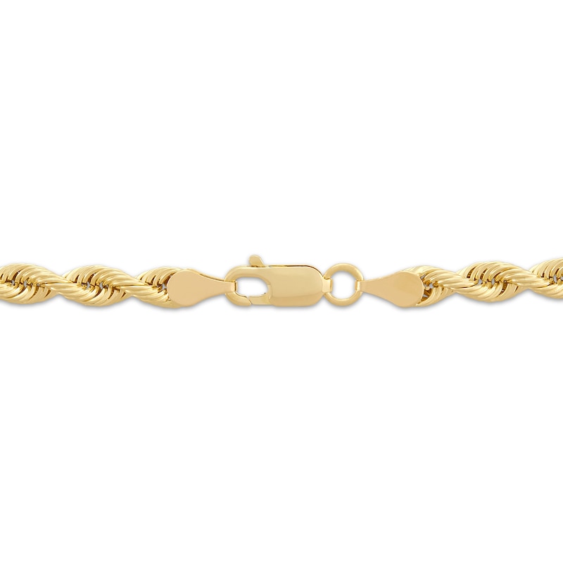 Main Image 3 of Silk Rope Chain 4.5mm Solid 10K Yellow Gold 22&quot;
