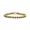 Thumbnail Image 1 of Men's Brown Multi-Diamond Link Bracelet 2 ct tw 10K Yellow Gold 8.5&quot;