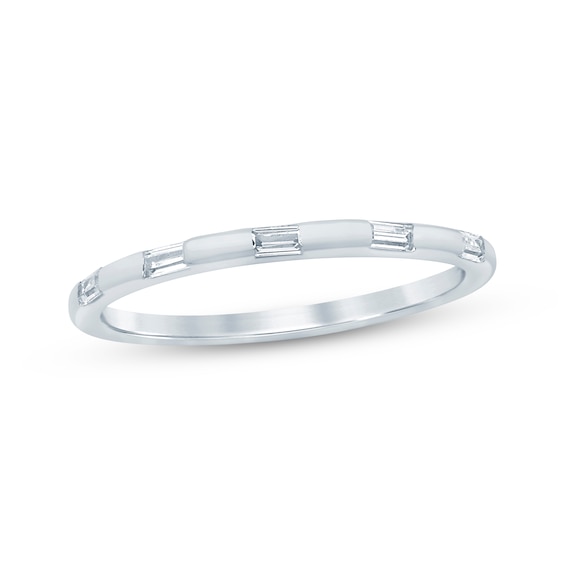 Now + Forever Baguette-Cut Diamond Five-Stone Anniversary Ring 1/5 ct tw 10K White Gold